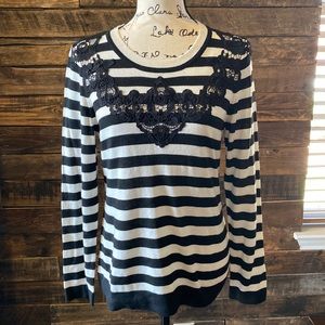 Lace & Stripes Blouse